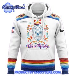 Detroit Lions Dia De Los Muertos 2024 White Hoodie