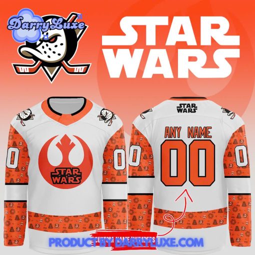 Anaheim Ducks x 2024 Start Wars Personalized Hockey Jersey