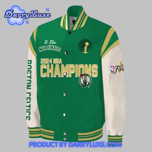 Boston Celtics 2024 Congratulations 18 Time NBA Finals Baseball Jacket