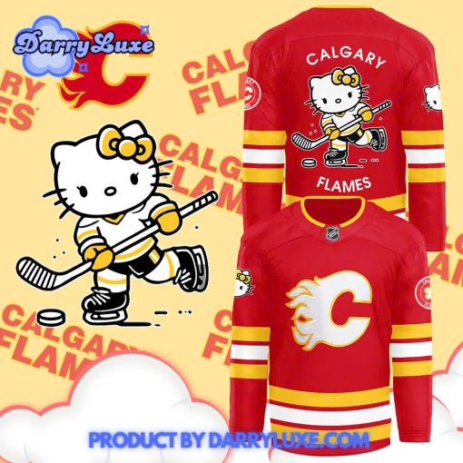 Calgary Flames x Hello Kitty 50th Anniversary Hockey Jersey