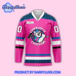 Charlotte Checkers Neon Night Personalized Hockey Jersey