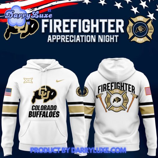 Colorado Buffaloes Football x 2024 Firefighter Appreciation White Hoodie