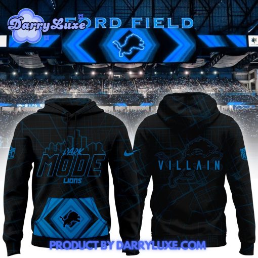 Detroit Lions Back In Black Hoodie 2024