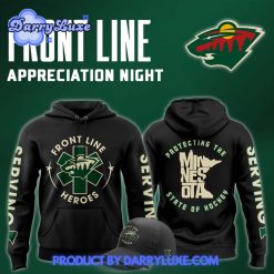 Minnesota Wild x 2025 Front Line Appreciation Night Hoodie, Cap