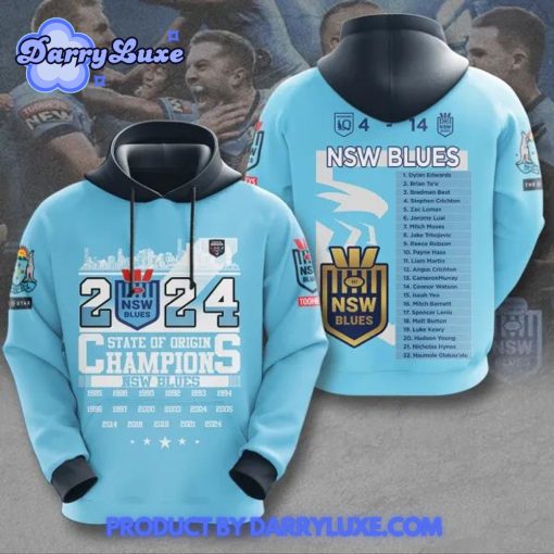 NSW Blues State Of Origin Special 2024 Champions Hoodie