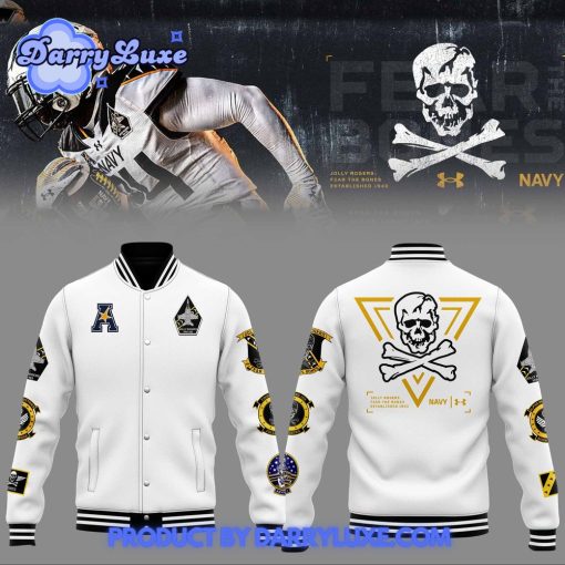 Navy Midshipmen Football Fear The Bones 2024 Baseball Jacket