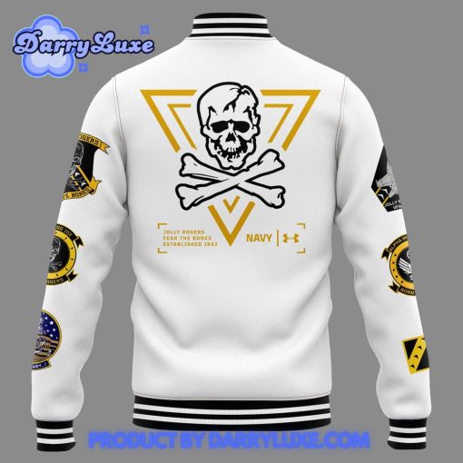 Navy Midshipmen Football Fear The Bones 2024 Baseball Jacket