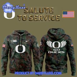 Oregon Ducks Camo 2024 Salute to Service Hoodie