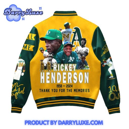 Rickey Henderson x Oakland Athletics For The Memories Baseball Jacket