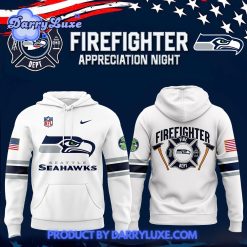 Seattle Seahawks x 2024 Firefighter Appreciation White Hoodie