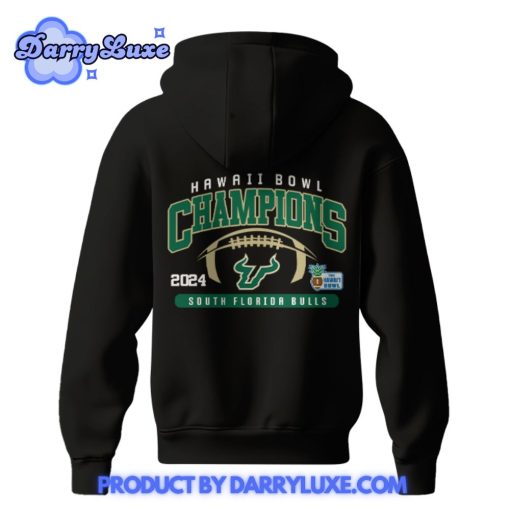 USF Bulls Bowl Hawaii Champions Hoodie Set Black