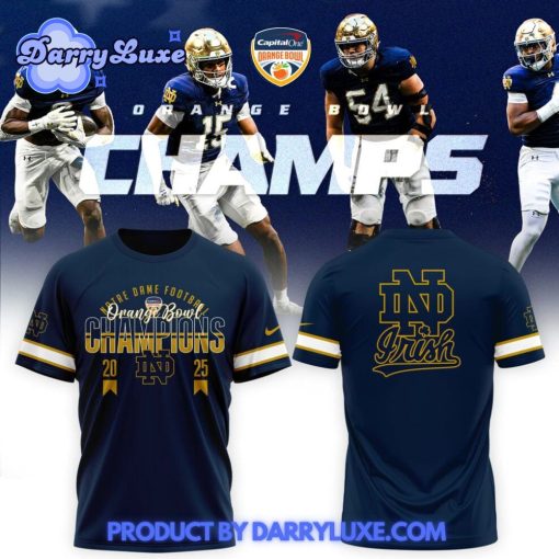 2025 Orange Bowl Champions Notre Dame Fighting Irish Football Shirt