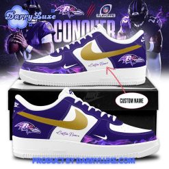 Baltimore Ravens Playoff Bound Customized Nike Air Force 1