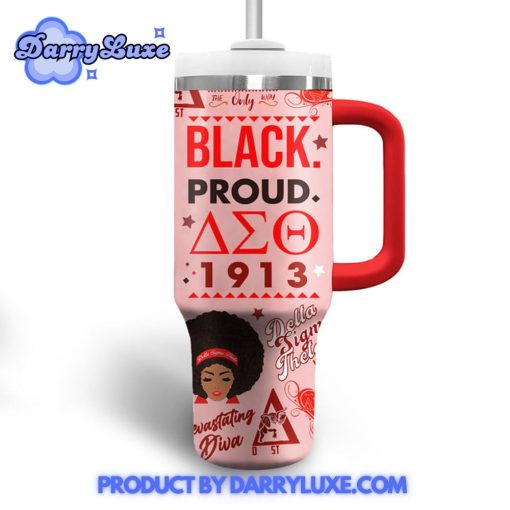 Delta Sigma Theta Black Proud 40oz Stanley Tumbler