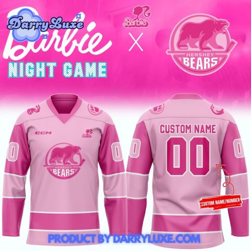 Hershey Bears x Barbie Personalized Hockey Jersey 2025