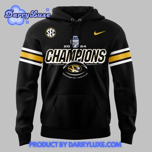 Missouri Tigers Football Music City Bowl Champions Black Hoodie Set