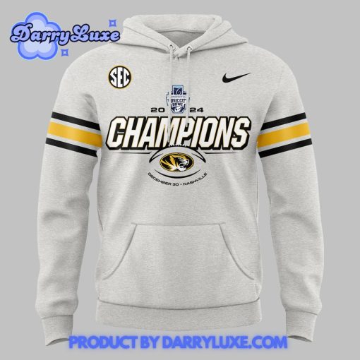 Missouri Tigers Football Music City Bowl Champions Gray Hoodie Set