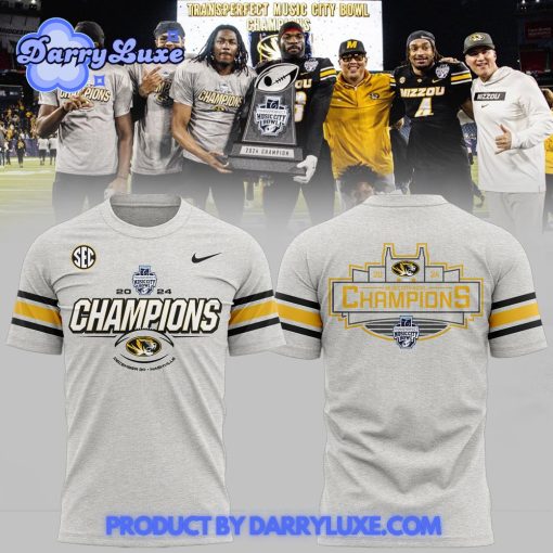 Missouri Tigers Football Music City Bowl Champions Gray Shirt