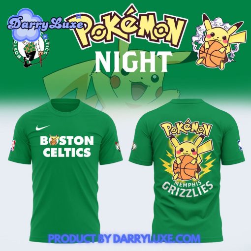 NBA Boston Celtics x Pokemon Night Shirt 2025