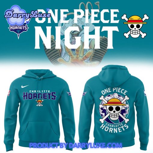 NBA Charlotte Hornets x One Piece Night Hoodie Set 2025