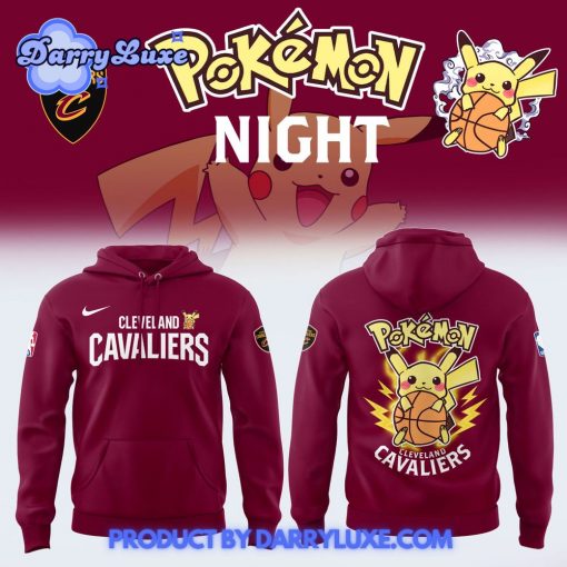 NBA Cleveland Cavaliers x Pokemon Night Hoodie Set 2025