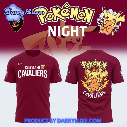 NBA Cleveland Cavaliers x Pokemon Night Shirt 2025