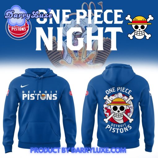 NBA Detroit Pistons x One Piece Night Hoodie Set 2025