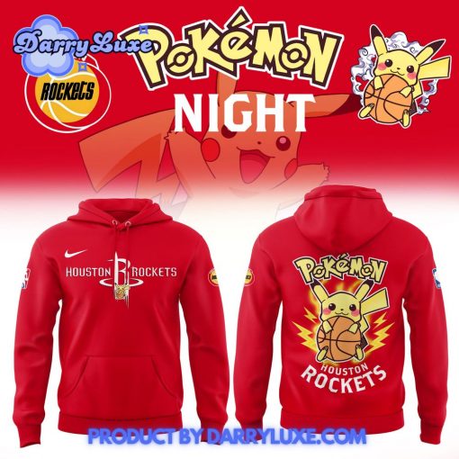 NBA Houston Rockets x Pokemon Night Hoodie Set 2025