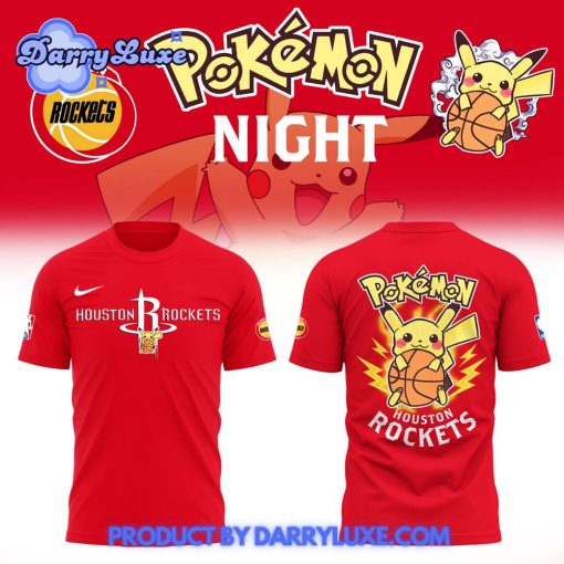 NBA Houston Rockets x Pokemon Night Shirt 2025