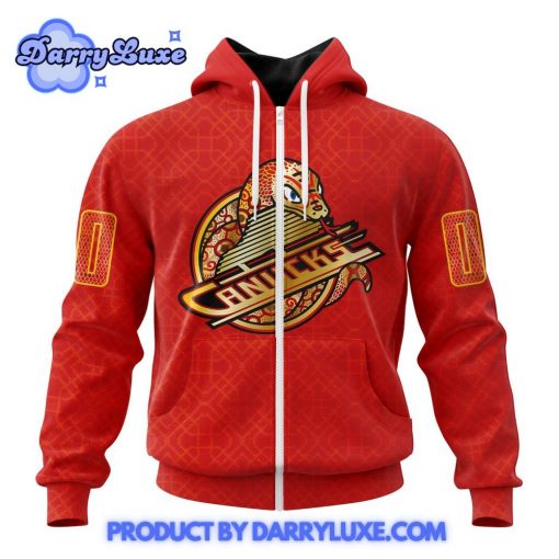 NHL Vancouver Canucks Lunar New Year 2025 Snake Hoodie