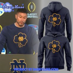 Notre Dame Football Coach Marcus Freeman CLOVER Hoodie Set