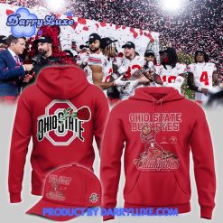 Ohio State Buckeyes Rose Bowl Champs 2025 Hoodie, Cap