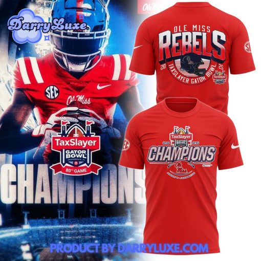 Ole Miss Football TaxSlayer Gator Bowl Central Champions Shirt