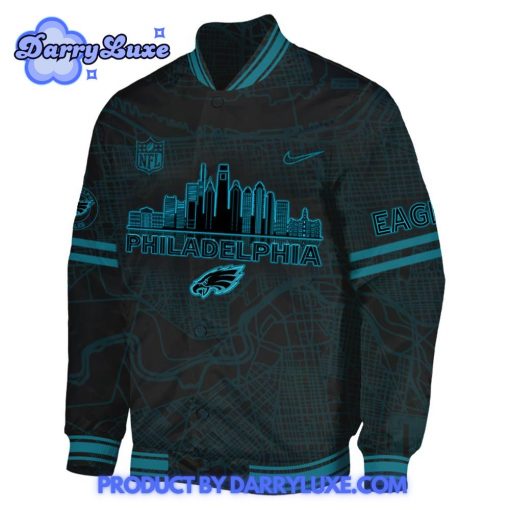 Philadelphia Eagles Carbon Black Fashion Game Baseball Jacket 2025