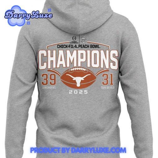 Texas Longhorns College Football Playoff 2025 Peach Bowl Champions Hoodie