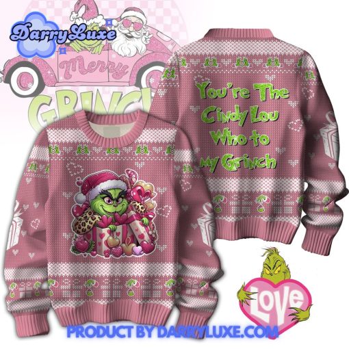 The Grinch Happy Valentine Day 2025 Ugly Sweater