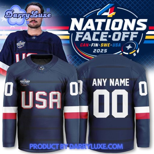 USA Ice Hockey 4 Nation Face-Off 2025 Hockey Jersey