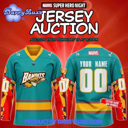 Buffalo Bandits “Marvel Supper Hero Night” Hockey Jersey 2025