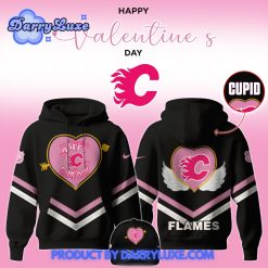 Calgary Flames 2025 Valentine Game Day Hoodie Set