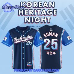 Los Angeles Dodgers Korean Heritage Night Limited Baseball Jersey