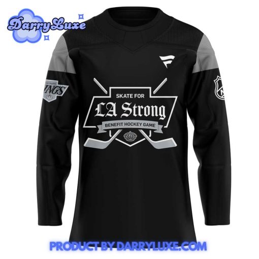 Los Angeles Kings LA Strong Black Hockey Jersey 2025