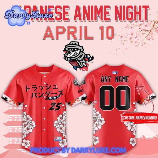 Rocket City Trash Pandas “Japanese Anime Night” Baseball Jersey