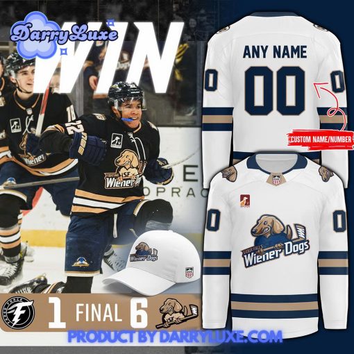 Sioux Falls Stampede Wiener Dogs White Hockey Jersey