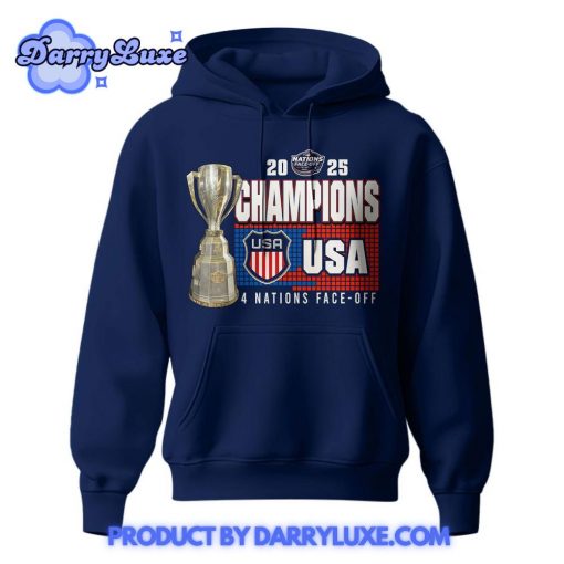 USA Hockey 4 Nations Face-Off 2025 Champions Hoodie