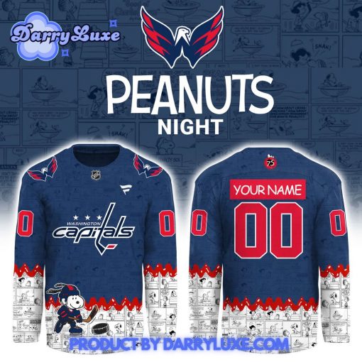 Washington Capitals x Peanuts 75th Anniversary Hockey Jersey 2025