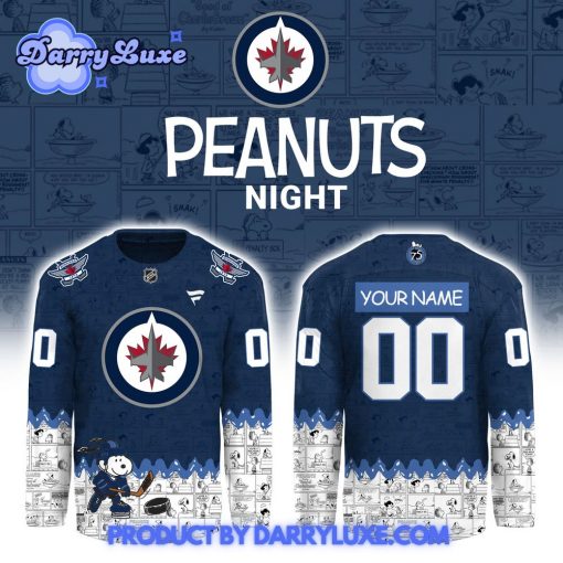 Winnipeg Jets x Peanuts 75th Anniversary Hockey Jersey 2025