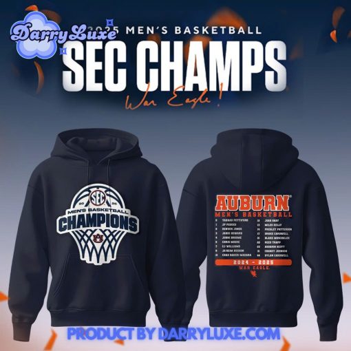 Auburn Basketball 2025 SEC Champions Hoodie