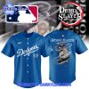 MLB Collab Demon Slayer x Los Angeles Dodgers Baseball Jersey