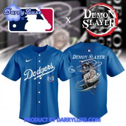 Demon Slayer x Los Angeles Dodgers MLB Nike 2025 Baseball Jersey