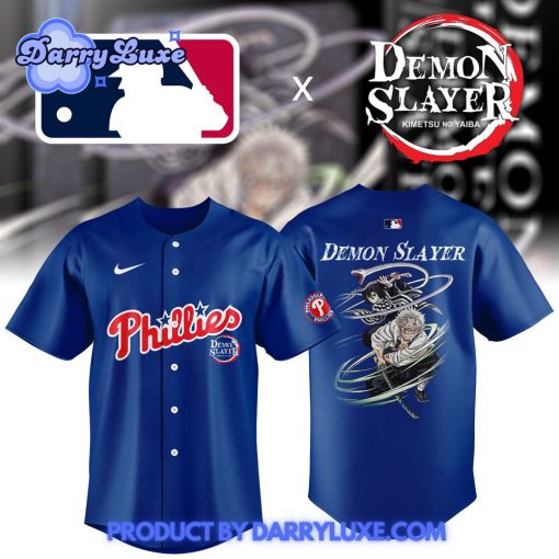 Demon Slayer x Philadelphia Phillies Nike 2025 Baseball Jersey